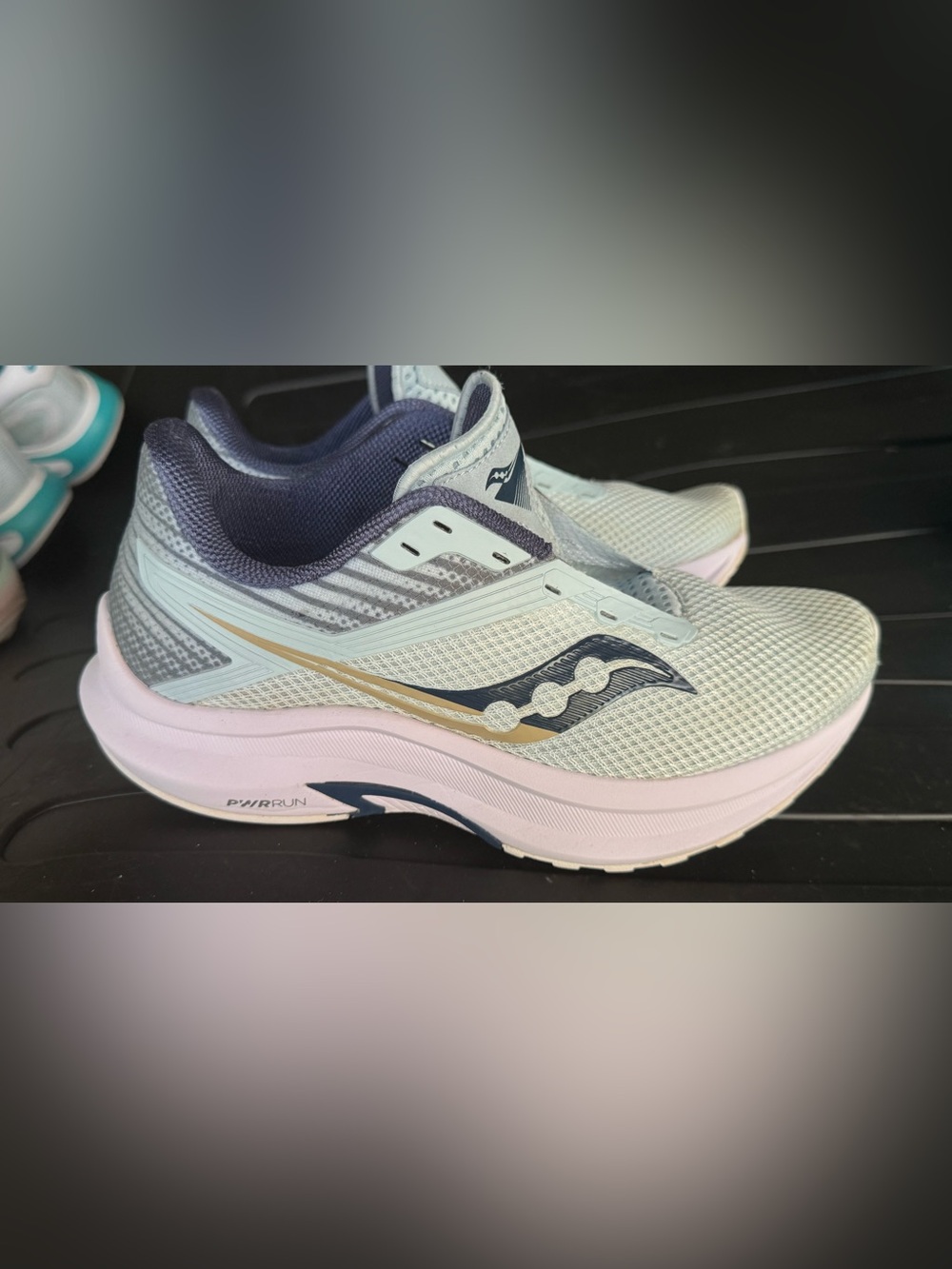 Saucony Women's Light Blue, Pink & Navy Athletic Running Shoes